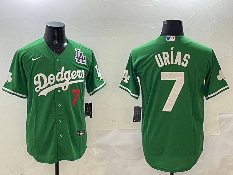 Men Los Angeles Dodgers #7 Urias Green Fashion 2025 Nike MLB Jersey style 5->los angeles dodgers->MLB Jersey